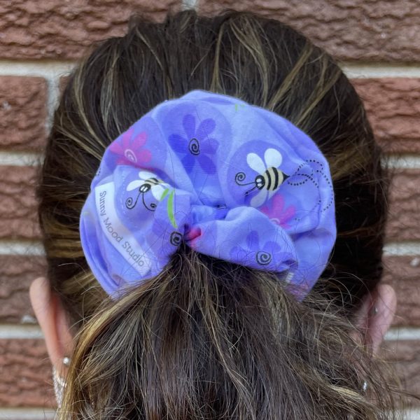 Hand-made scrunchie and a ponytail