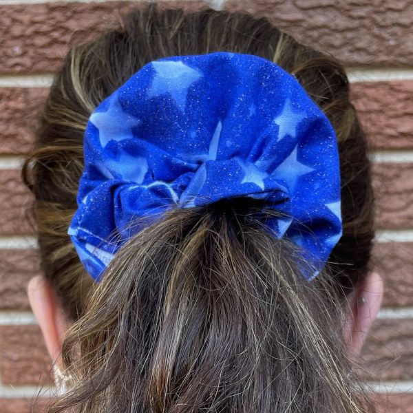 Hand-made scrunchie and a ponytail