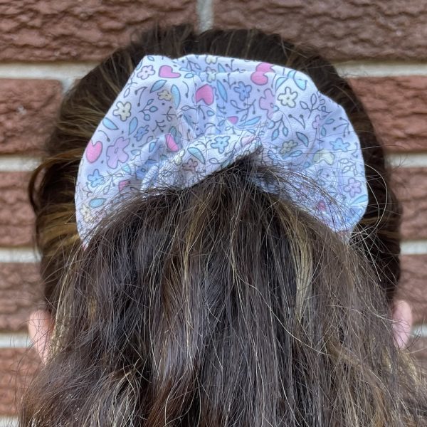 Hand-made scrunchie and a ponytail