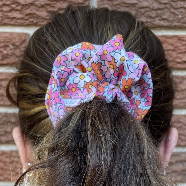 Hand-made scrunchie and a ponytail